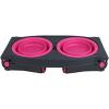 image:imageDexas Pets Adjustable Height Double Pet Feeder with Stainless Steel BowlsGrayPink