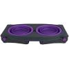 image:imageDexas Pets Adjustable Height Double Pet Feeder with Stainless Steel BowlsGrayPurple