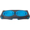 image:imageDexas Pets Adjustable Height Double Pet Feeder with Stainless Steel BowlsPro Blue