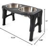 image:imageDexas Pets Adjustable Height Double Pet Feeder with Stainless Steel BowlsStainless Steel Bowls