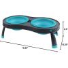 image:imageDexas Pets Double Elevated Pet Feeder 25 Cup Bowls Pro Blue PW1104322194GrayBlue