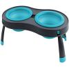 image:imageDexas Pets Double Elevated Pet Feeder 25 Cup Bowls Pro Blue PW1104322194GrayBlue