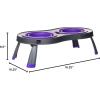 image:imageDexas Pets Double Elevated Pet Feeder 25 Cup Bowls Pro Blue PW1104322194GrayPurple