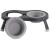 image:imageDexas Pets Double Elevated Pet Feeder 25 Cup Bowls Pro Blue PW1104322194Light Gray
