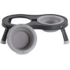 image:imageDexas Pets Double Elevated Pet Feeder 25 Cup Bowls Pro Blue PW1104322194Light Gray