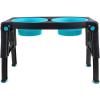 image:imageDexas Pets Adjustable Height Double Pet Feeder with Stainless Steel BowlsGrayBlue