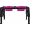 image:imageDexas Pets Adjustable Height Double Pet Feeder with Stainless Steel BowlsGrayPink