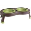 image:imageDexas Popware for Pets Double Elevated Pet Feeder Large GrayGreenBrownGreen