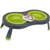 image:imageDexas Popware for Pets Double Elevated Pet Feeder Large GrayGreenGrayGreen