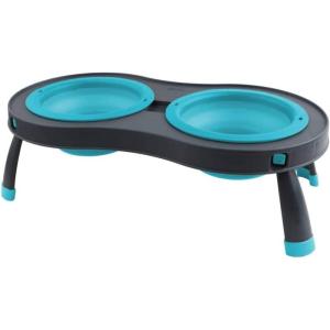 image:imageDexas Pets Double Elevated Pet Feeder 25 Cup Bowls Pro Blue PW1104322194GrayBlue
