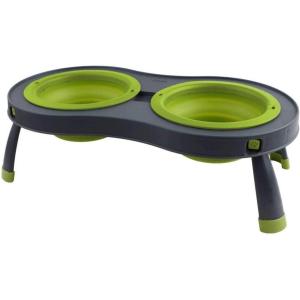 image:imageDexas Pets Double Elevated Pet Feeder 25 Cup Bowls Pro Blue PW1104322194GrayGreen