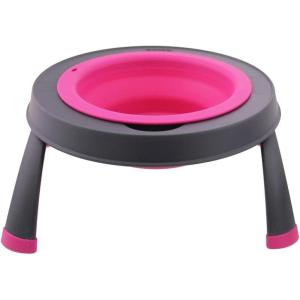 image:imageDexas Pets Single Elevated Pet FeederPet Bowl 4 Cup Capacity Fuchsia Large4 Cup CapacityGrayPink