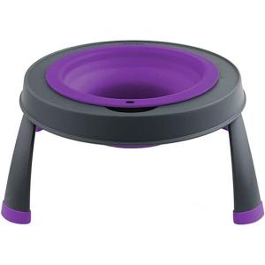 image:imageDexas Pets Single Elevated Pet FeederPet Bowl 4 Cup Capacity Fuchsia Large4 Cup CapacityGrayPurple