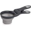 image:imageDexas Popware for Pets Collapsible Klip Scoop 3 in 1 Design Convenient Measuring Cup Food Scooper and Bag Clip1 Cup Capacity Pet Food Scoop Versatile Food Measuring Cups Portion Control GrayGreenLight Gray