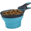 image:imageDexas Popware for Pets Collapsible Klip Scoop 3 in 1 Design Convenient Measuring Cup Food Scooper and Bag Clip1 Cup Capacity Pet Food Scoop Versatile Food Measuring Cups Portion Control GrayGreenGrayBlue