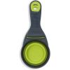 image:imageDexas Popware for Pets Collapsible Klip Scoop 3 in 1 Design Convenient Measuring Cup Food Scooper and Bag Clip1 Cup Capacity Pet Food Scoop Versatile Food Measuring Cups Portion Control GrayGreenGrayGreen