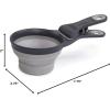 image:imageDexas Popware for Pets Collapsible Klip Scoop 3 in 1 Design Convenient Measuring Cup Food Scooper and Bag Clip1 Cup Capacity Pet Food Scoop Versatile Food Measuring Cups Portion Control GrayGreenLight Gray