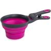 image:imageDexas Popware for Pets Collapsible Klip Scoop 3 in 1 Design Convenient Measuring Cup Food Scooper and Bag Clip1 Cup Capacity Pet Food Scoop Versatile Food Measuring Cups Portion Control GrayGreenFuchsia