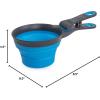 image:imageDexas Popware for Pets Collapsible Klip Scoop 3 in 1 Design Convenient Measuring Cup Food Scooper and Bag Clip1 Cup Capacity Pet Food Scoop Versatile Food Measuring Cups Portion Control GrayGreenPro Blue