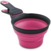 image:imageDexas Popware for Pets Collapsible Klip Scoop 3 in 1 Design Convenient Measuring Cup Food Scooper and Bag Clip1 Cup Capacity Pet Food Scoop Versatile Food Measuring Cups Portion Control GrayGreenGrayPink