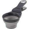 image:imageDexas Popware for Pets Collapsible Klip Scoop 3 in 1 Design Convenient Measuring Cup Food Scooper and Bag Clip1 Cup Capacity Pet Food Scoop Versatile Food Measuring Cups Portion Control GrayGreenLight Gray