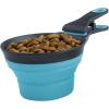 image:imageDexas Popware for Pets Collapsible Klip Scoop 3 in 1 Design Convenient Measuring Cup Food Scooper and Bag Clip1 Cup Capacity Pet Food Scoop Versatile Food Measuring Cups Portion Control GrayGreenGrayBlue