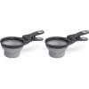 image:imageDexas Popware for Pets Collapsible Klip Scoop 3 in 1 Design Convenient Measuring Cup Food Scooper and Bag Clip1 Cup Capacity Pet Food Scoop Versatile Food Measuring Cups Portion Control GrayGreenLight Gray