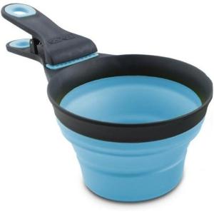 image:imageDexas Popware for Pets Collapsible Klip Scoop 3 in 1 Design Convenient Measuring Cup Food Scooper and Bag Clip1 Cup Capacity Pet Food Scoop Versatile Food Measuring Cups Portion Control GrayGreenGrayBlue