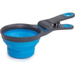 image:imageDexas Popware for Pets Collapsible Klip Scoop 3 in 1 Design Convenient Measuring Cup Food Scooper and Bag Clip1 Cup Capacity Pet Food Scoop Versatile Food Measuring Cups Portion Control GrayGreenPro Blue