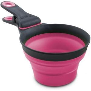 image:imageDexas Popware for Pets Collapsible Klip Scoop 3 in 1 Design Convenient Measuring Cup Food Scooper and Bag Clip1 Cup Capacity Pet Food Scoop Versatile Food Measuring Cups Portion Control GrayGreenGrayPink