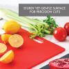 image:imageDexas Classic Jelli Cutting Board with Handle 85 by 11 inches White Granite PatternRed