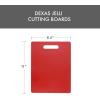 image:imageDexas Classic Jelli Cutting Board with Handle 85 by 11 inches White Granite PatternRed
