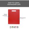 image:imageDexas Classic Jelli Cutting Board with Handle 85 by 11 inches White Granite PatternRed