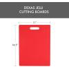image:imageDexas Classic Jelli Cutting Board with Handle 85 by 11 inches White Granite PatternRed