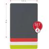 image:imageDexas Heavy Duty Cutting Board Grippmat Flexible Cutting Boards for Kitchen Set of 4 Non Slip Plastic Board Cutting Mat 115 by 14 inches Gray Turquoise White Green Set Kitchen GadgetsGray Red White Green