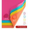 image:imageDexas Heavy Duty Cutting Board Grippmat Flexible Cutting Boards for Kitchen Set of 4 Non Slip Plastic Board Cutting Mat 115 by 14 inches Gray Turquoise White Green Set Kitchen GadgetsTurquoise  Pink  Orange  Yellow