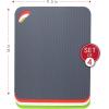 image:imageDexas Heavy Duty Cutting Board Grippmat Flexible Cutting Boards for Kitchen Set of 4 Non Slip Plastic Board Cutting Mat 115 by 14 inches Gray Turquoise White Green Set Kitchen GadgetsGray  Red  White and Green
