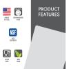 image:imageDexas NSF Polysafe Cutting Board with Handle 95 x 15 Inches Reversible NonSlip Kitchen Cutting Board WhiteConcave