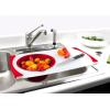 image:imageDexas Over the Sink PolyFiber Flax Cutting Board with Collapsible Colander Strainer 115 x 20 CreamNaturalRed