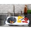 image:imageDexas OvertheSink Strainer GrippboardWhite and Gray
