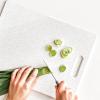 image:imageDexas PolyCoconut EVOLV Poly Cutting Board with Natural Coconut Shells 11 x 145in White 451PC32