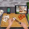image:imageDexas PrepTech Home Chef Bamboo Cutting Board with Integrated Tablet Holder Groove 12x16 Inches