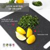image:imageDexas Superboard Cutting Board with Handle 11 x 145 inch Heavy Granite Kitchen Prep Board Dishwasher Safe NonPorous Poly Surface Made in USAMidnight Granite