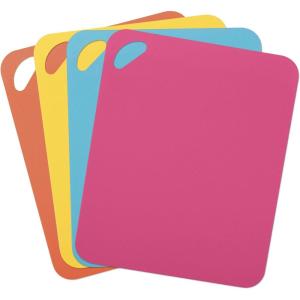 image:imageDexas Heavy Duty Cutting Board Grippmat Flexible Cutting Boards for Kitchen Set of 4 Non Slip Plastic Board Cutting Mat 115 by 14 inches Gray Turquoise White Green Set Kitchen GadgetsTurquoise  Pink  Orange  Yellow