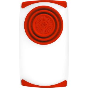 image:imageDexas Over the Sink PolyFiber Flax Cutting Board with Collapsible Colander Strainer 115 x 20 CreamNaturalRed