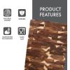image:imageDexas Acacia End Grain Reversible Butcher Block Cutting Board  118 x 1614  HeavyDuty Wood Chopping Board with Recessed Finger Grips