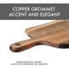 image:imageDexas Premium Acacia Wood Paddle Board with Copper Grommet  15 x 9 x 075  Charcuterie Cheese amp Serving BoardPaddle