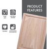 image:imageDexas Rubberwood Pour Spout Cutting Board  18 x 13 x 1  Juice Groove EasyPour Corner HeavyDuty Wood Board for Carving amp Chopping18L x 13W