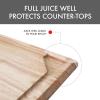 image:imageDexas Rubberwood Pour Spout Cutting Board  18 x 13 x 1  Juice Groove EasyPour Corner HeavyDuty Wood Board for Carving amp Chopping21L x 15W
