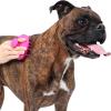 image:imageDexas BrushBuster Silicone Gentle Dog Grooming and Massage BrushBlue